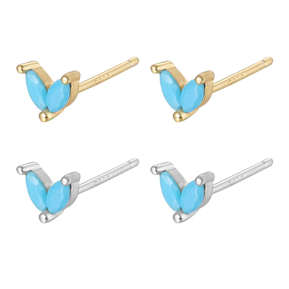 1 Pair Cute Heart Shape Plating Inlay Sterling Silver Zircon 18k Gold Plated White Gold Plated Ear Studs Ear Hook