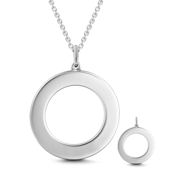 10K/14K Gold Personalized Engravable Disc Necklace Adjustable 16”-20”-White Gold/Yellow Gold/Rose Gold