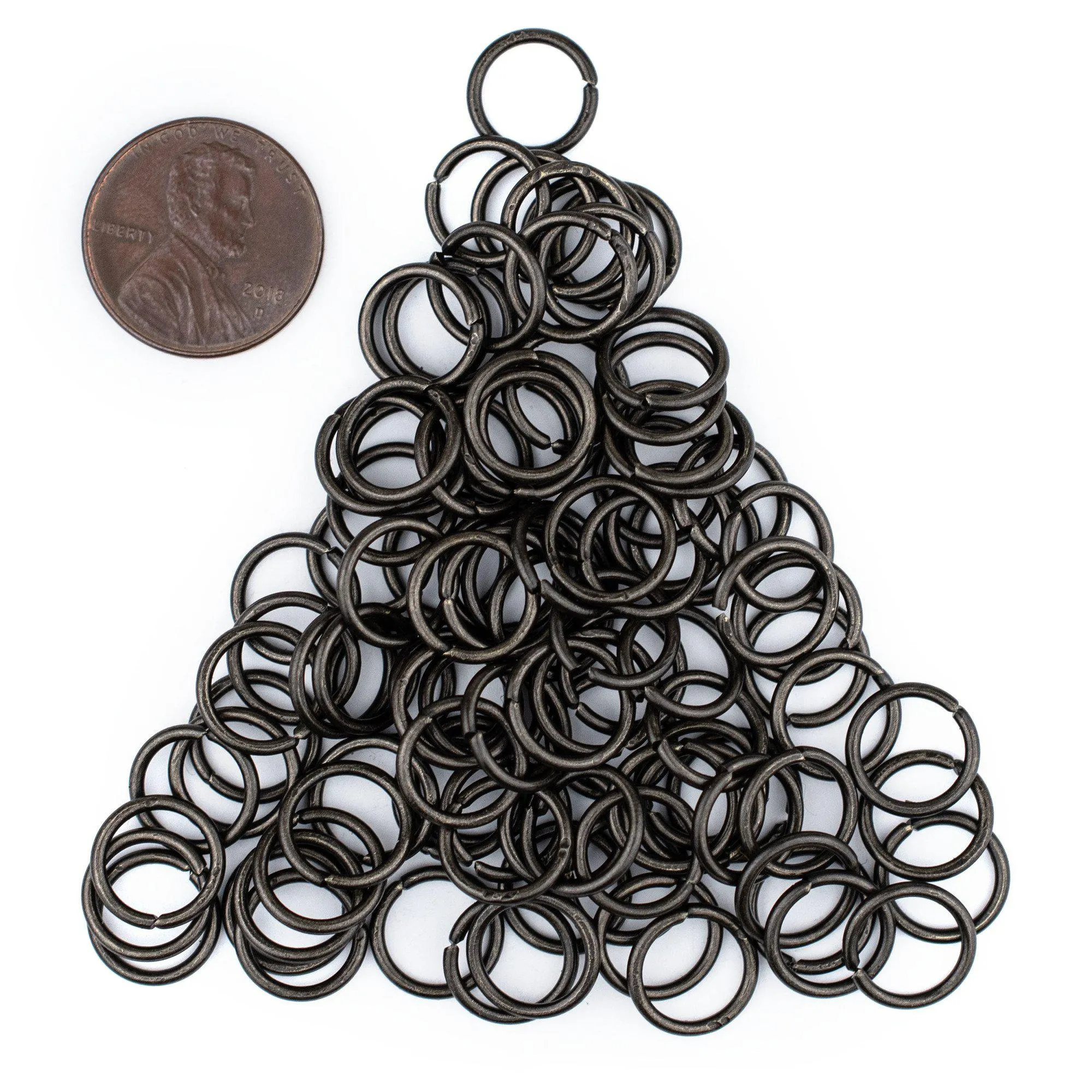 10mm Black Round Jump Rings (Approx 100 pieces)