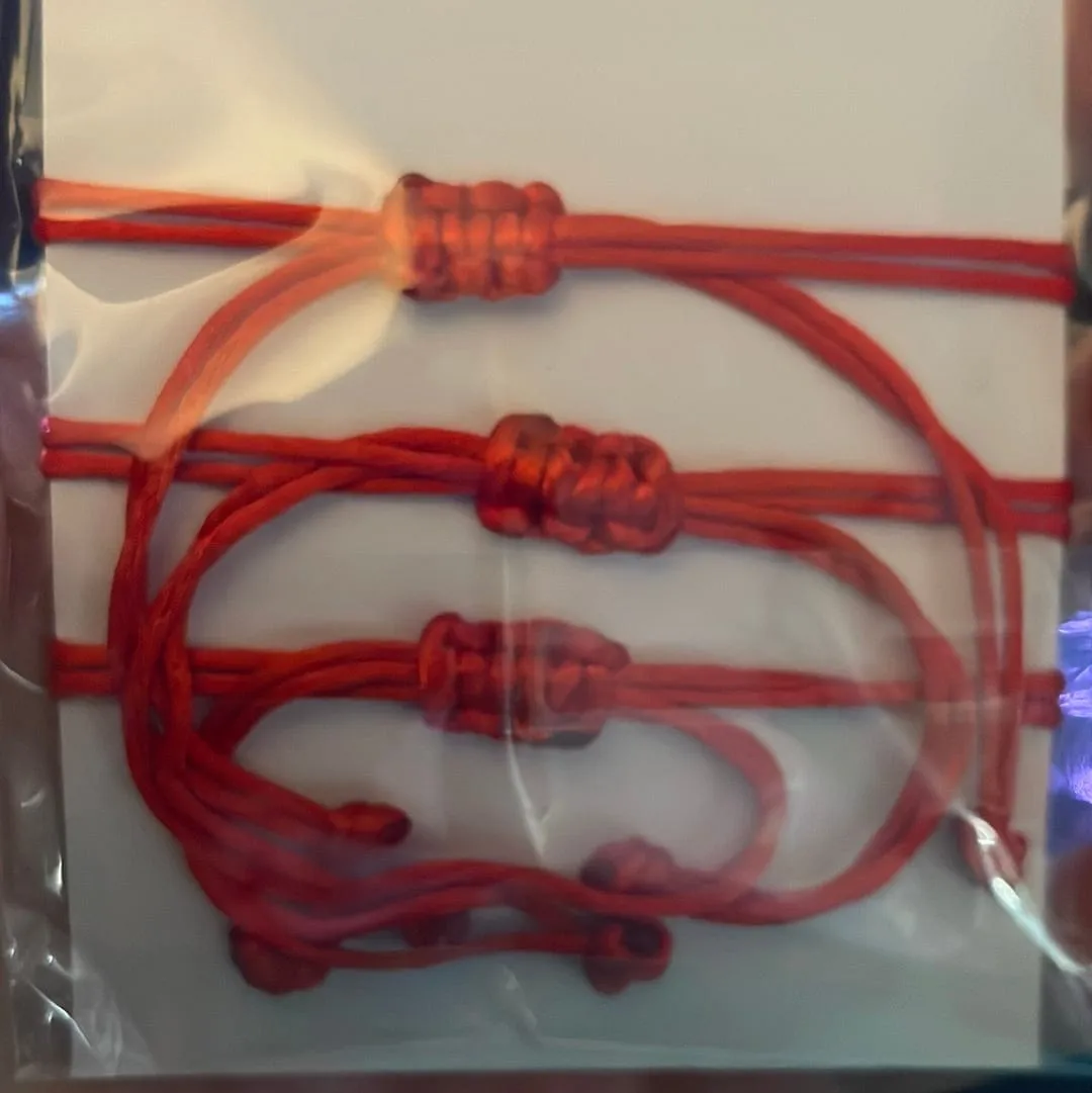 3 Generations Red String Heart Infinity Wish Bracelet
