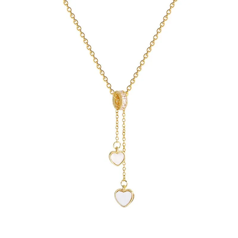 316L Stainless Steel Niche Design Love Shell Girl Necklace