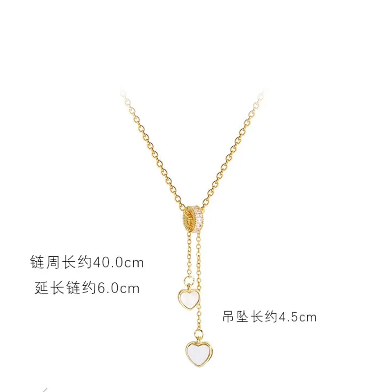 316L Stainless Steel Niche Design Love Shell Girl Necklace