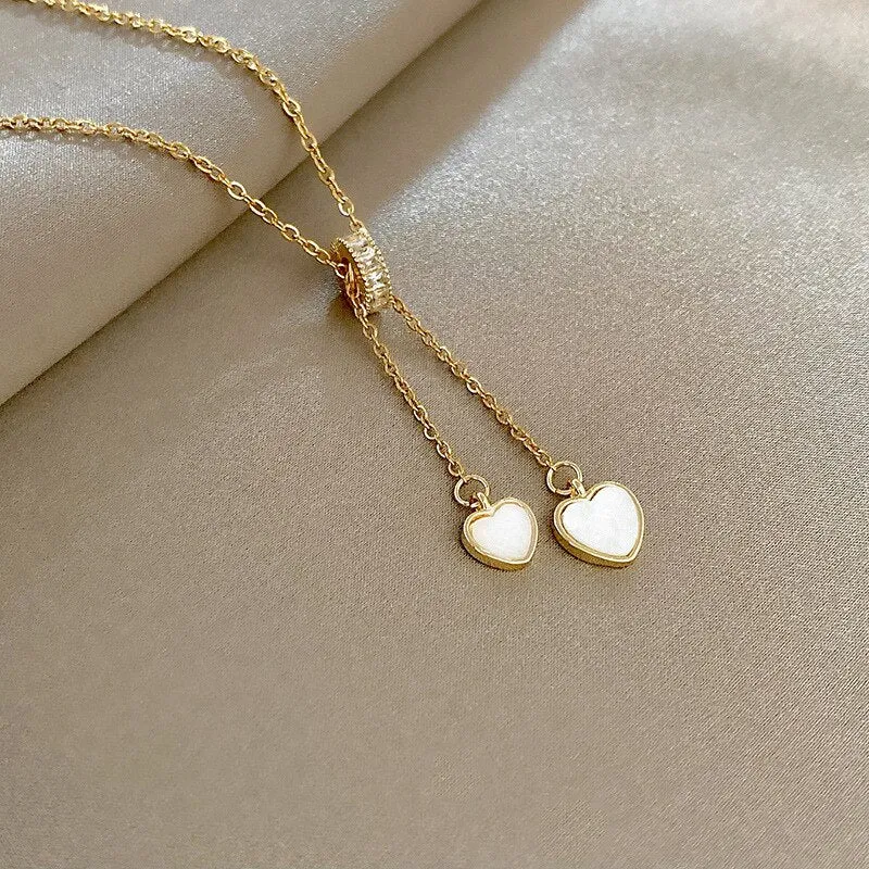 316L Stainless Steel Niche Design Love Shell Girl Necklace