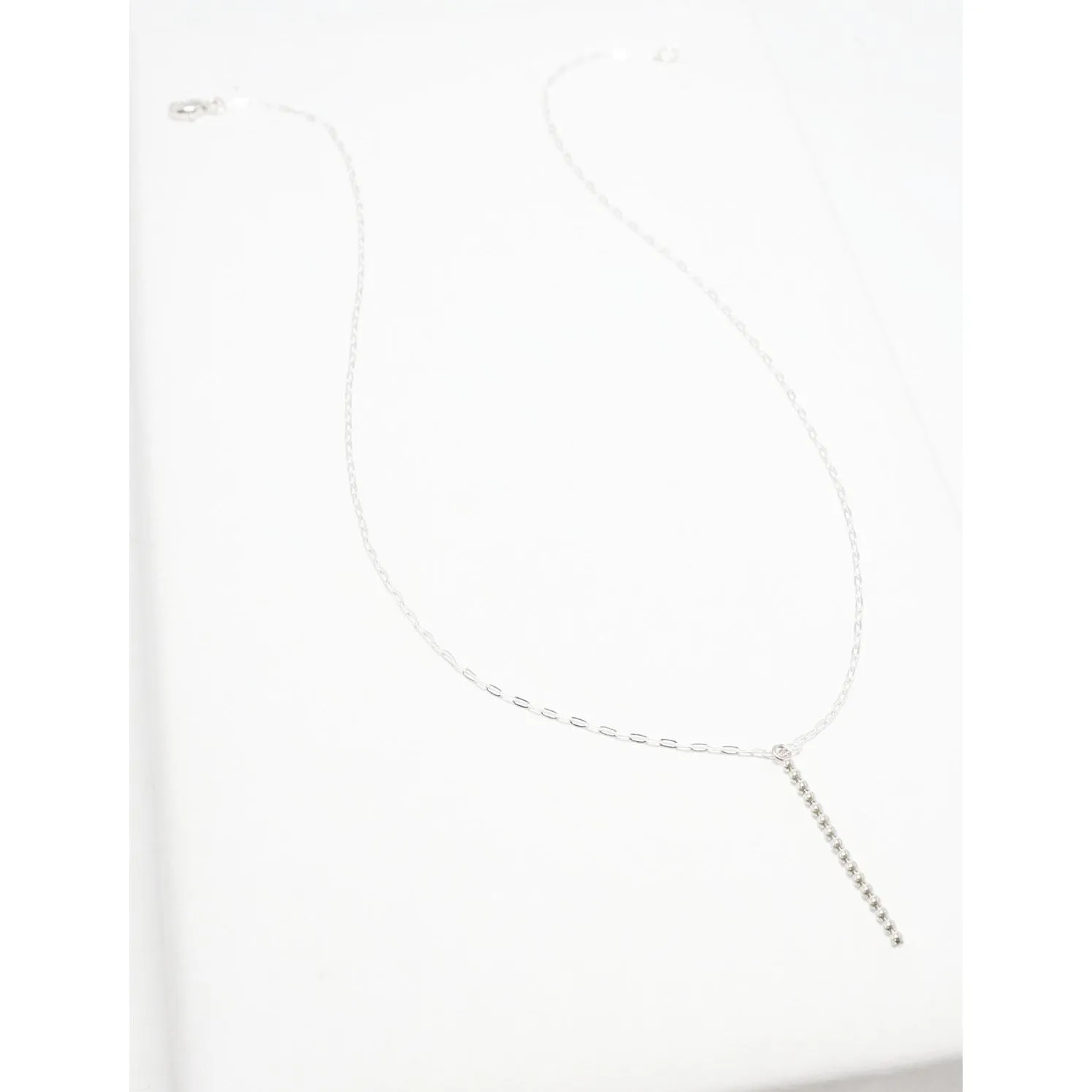 Accent Vertical Bar Beaded Necklace