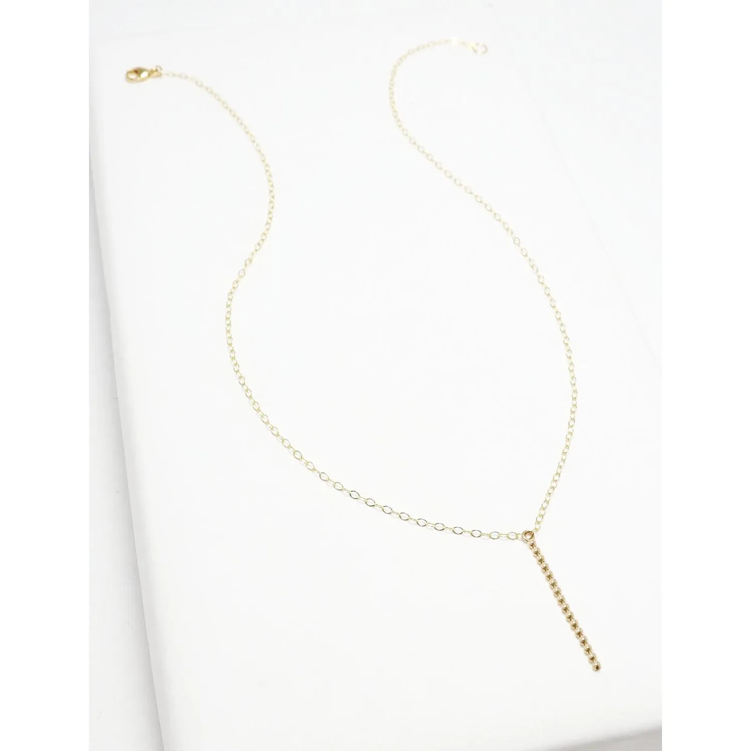 Accent Vertical Bar Beaded Necklace