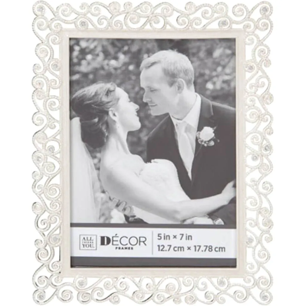 All Things You™ Bright Silver Scroll Picture Frame: 5 x 7 inches