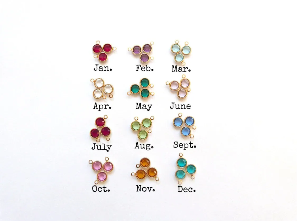 Amor Personalised Collection - Necklace Large Disc Birthstone Crystal