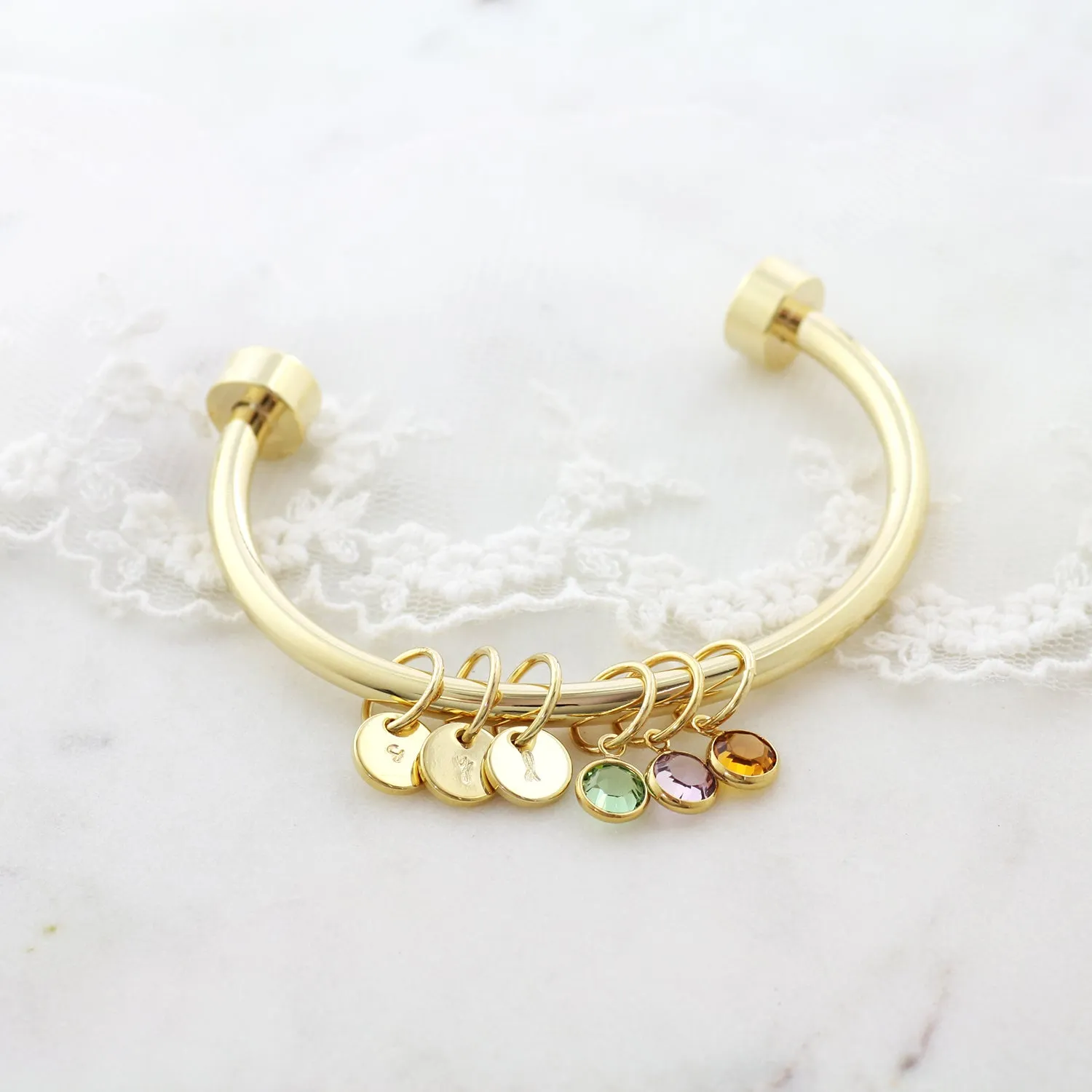 Amor Personalised Collection - Necklace Large Disc Birthstone Crystal