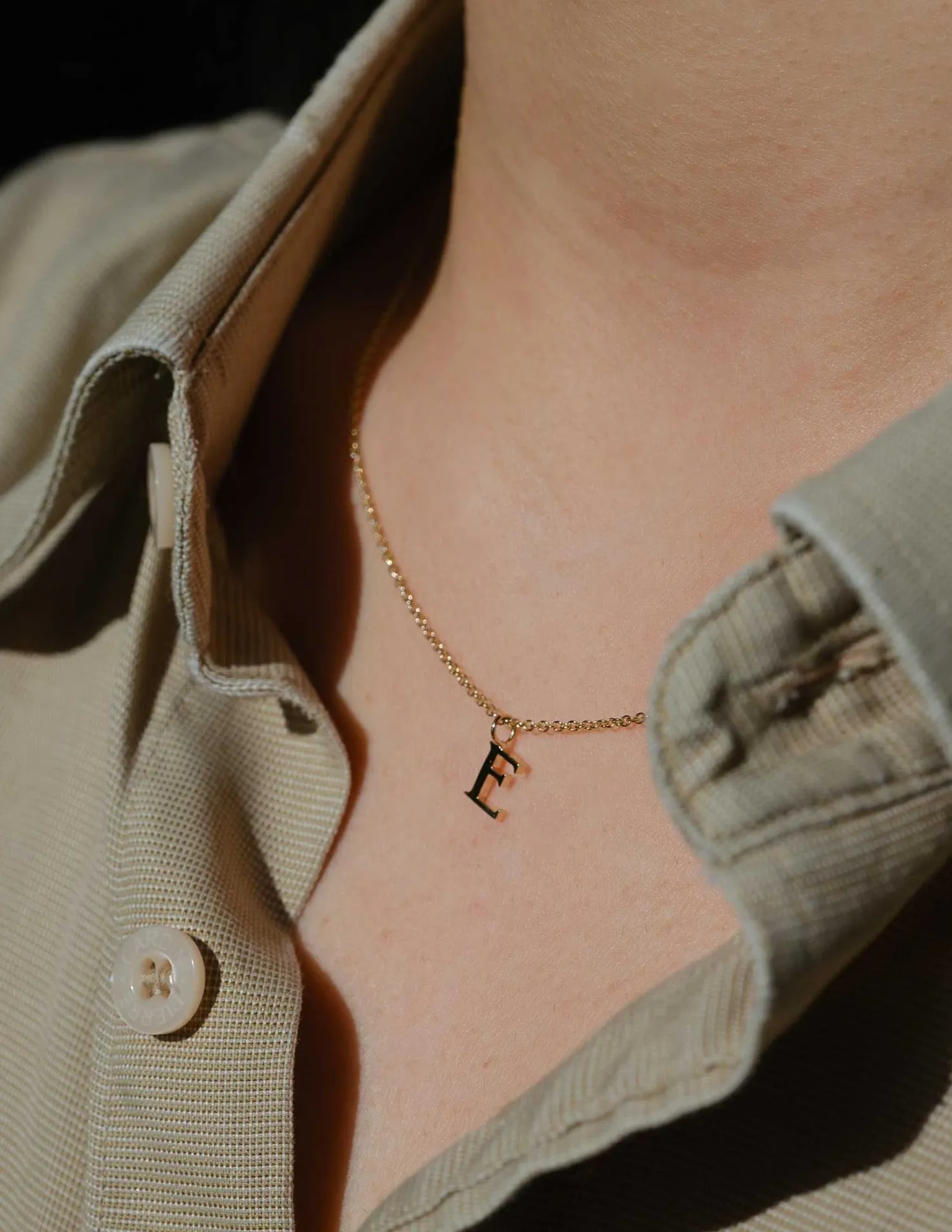 B Letter Gold Necklace