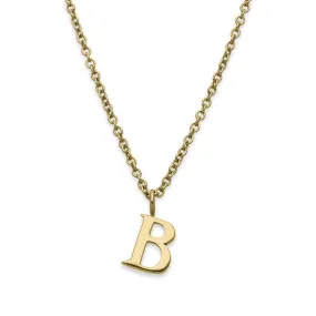 B Letter Gold Necklace