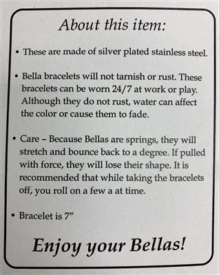 Bella Bracelets in Silver