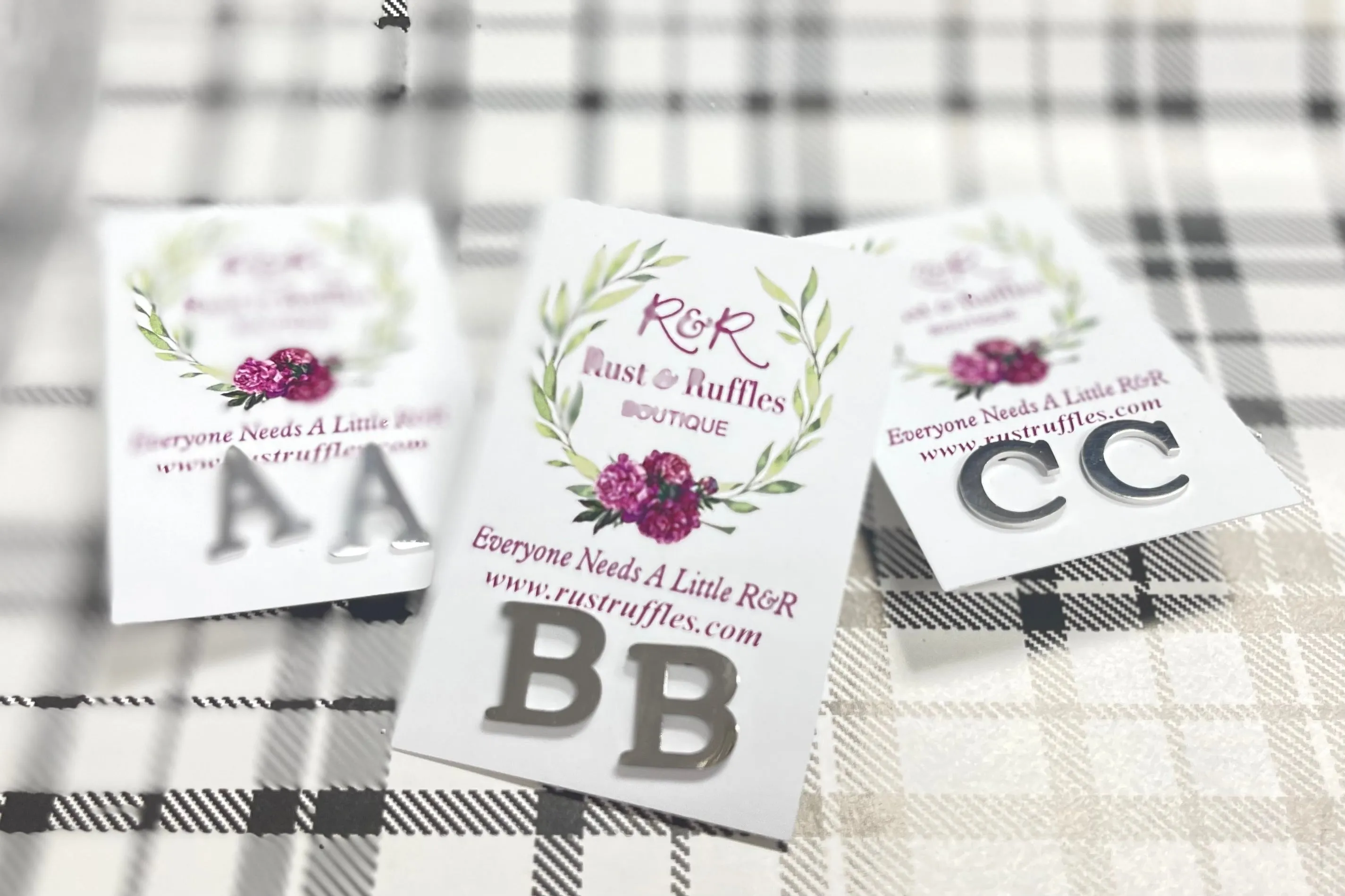 Bold Letter Initial Earrings