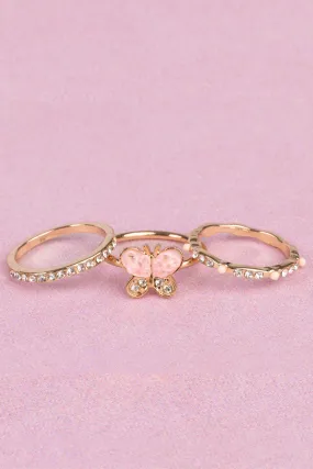 Boutique Chic Butterfly Garden Rings
