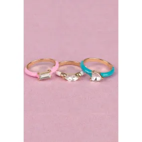boutique chic crystal cool rings