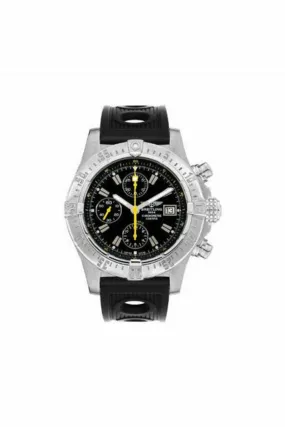 breitling avenger code yellow black dial chrono stainless steel 45.40mm men's watch