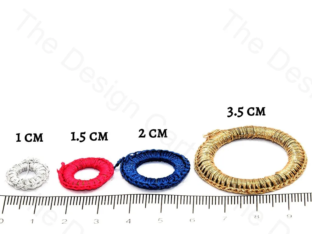 Bright Yellow Small Round Crochet Thread Rings
