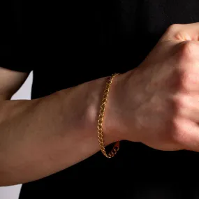 Brody | 9ct Gold Hollow Oval Curb Bracelet