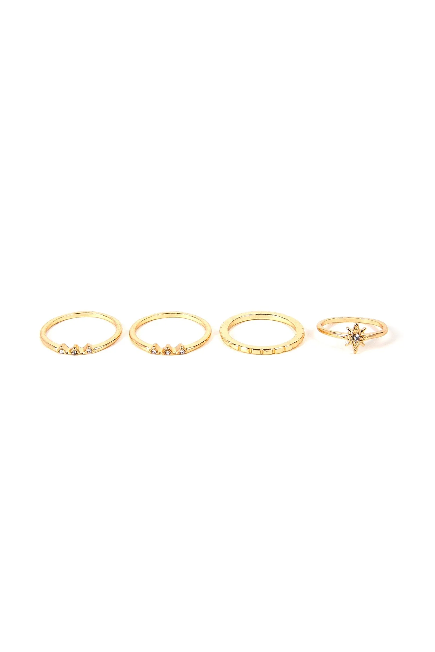 Caged In Rhinestone Ring Pack