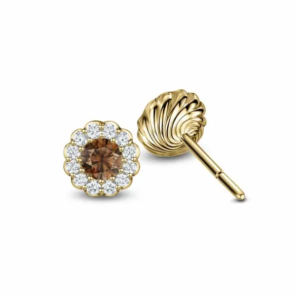 Cannelé Twist chocolate earrings
