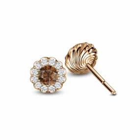 Cannelé Twist chocolate earrings