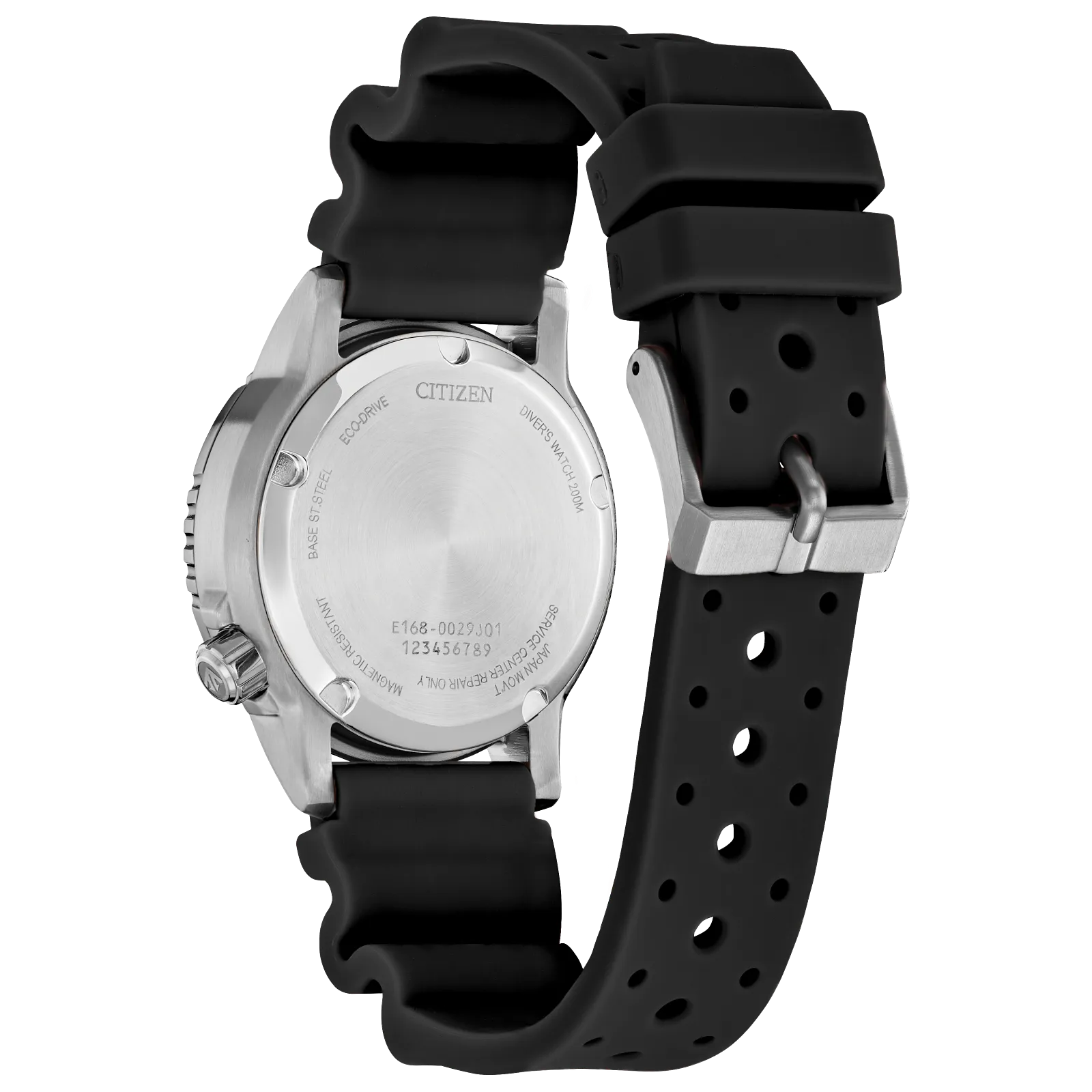 Citizen Womens Promaster Dive Eco-Drive Watch - Black Polyurethane Strap