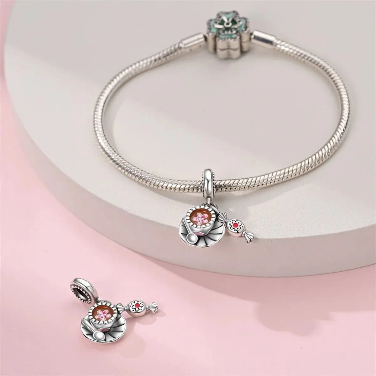 Coffee with Candy Double Dangle Charm