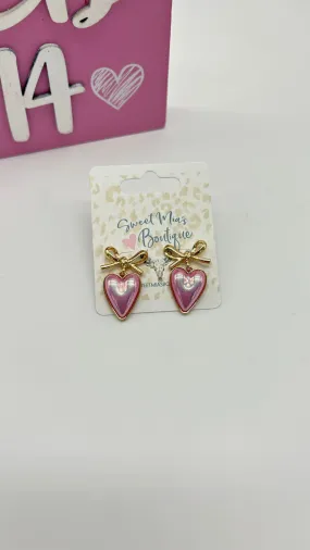 Coquette Heart Valentine Earrings