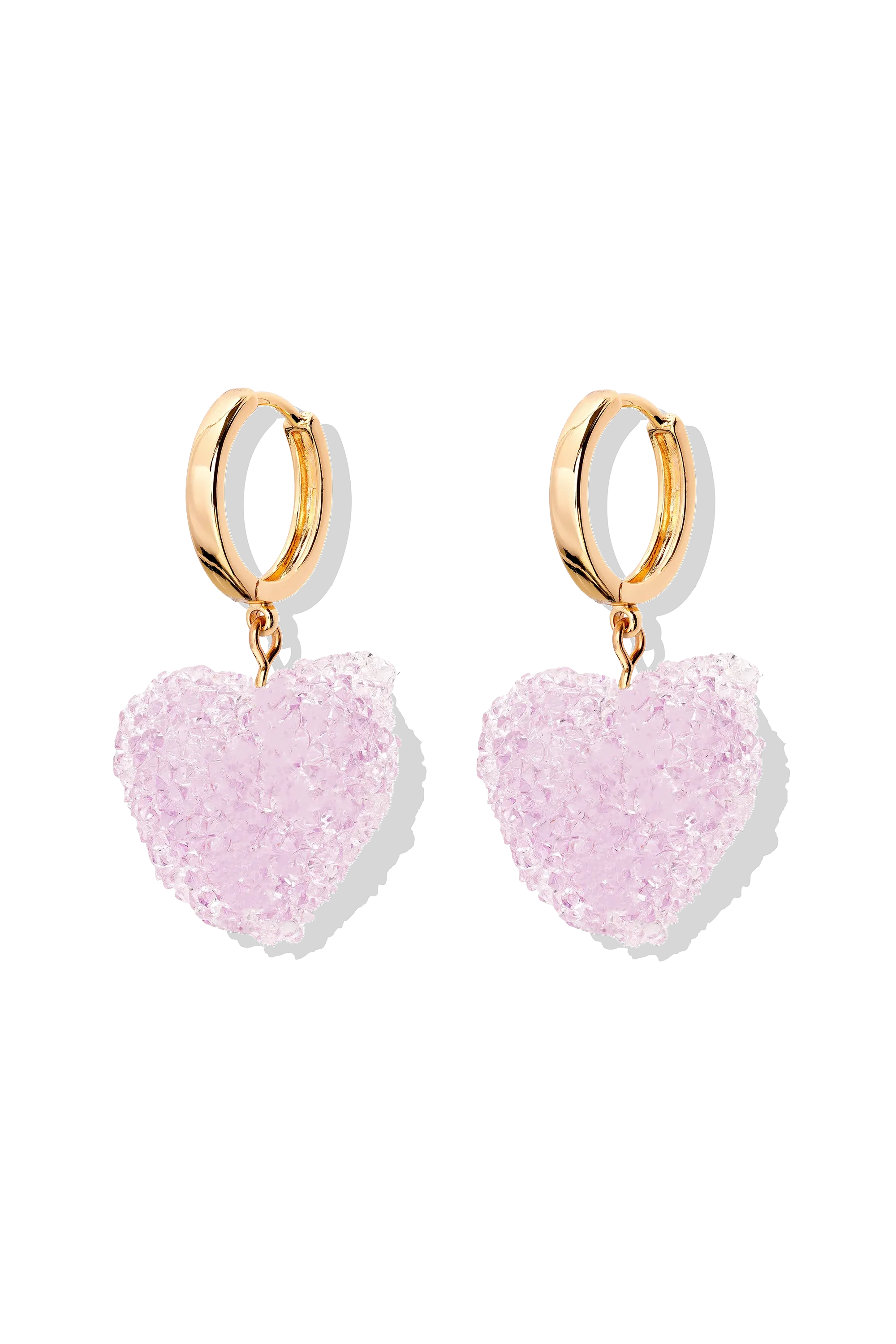 Crystal Haze Jelly Heart Hoops - Tuttifrutti