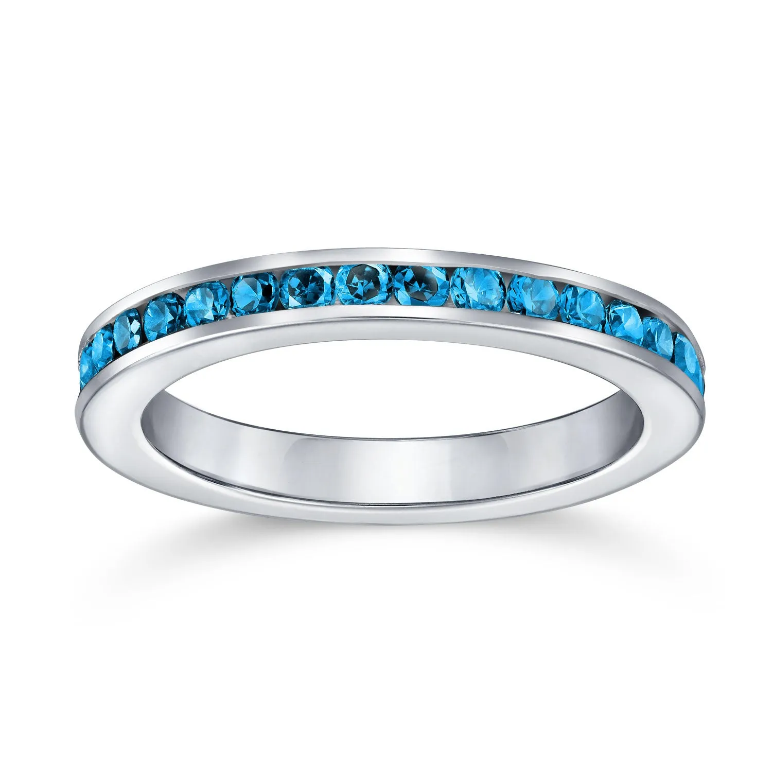 Cubic Zirconia Cocktail Statement Ring in Sterling Silver 12 Birthstone Colors