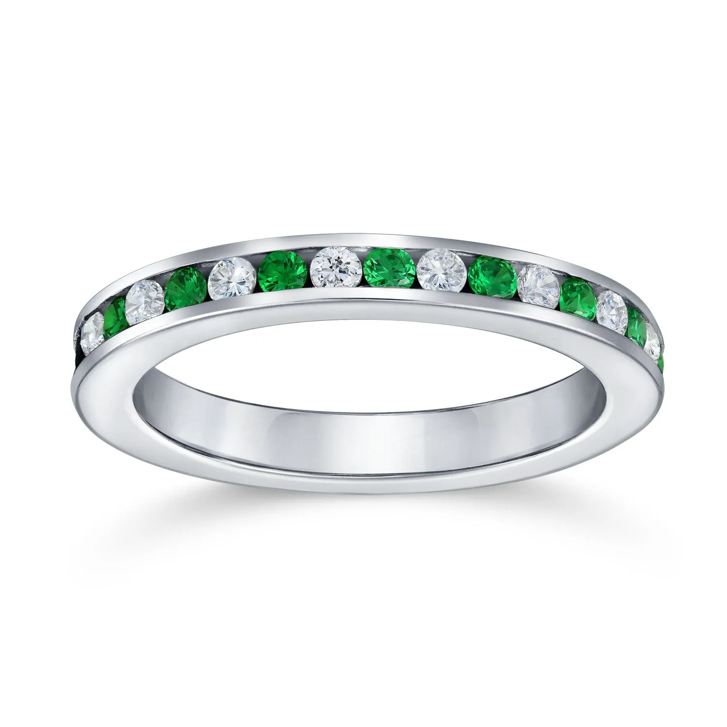 Cubic Zirconia Cocktail Statement Ring in Sterling Silver 12 Birthstone Colors