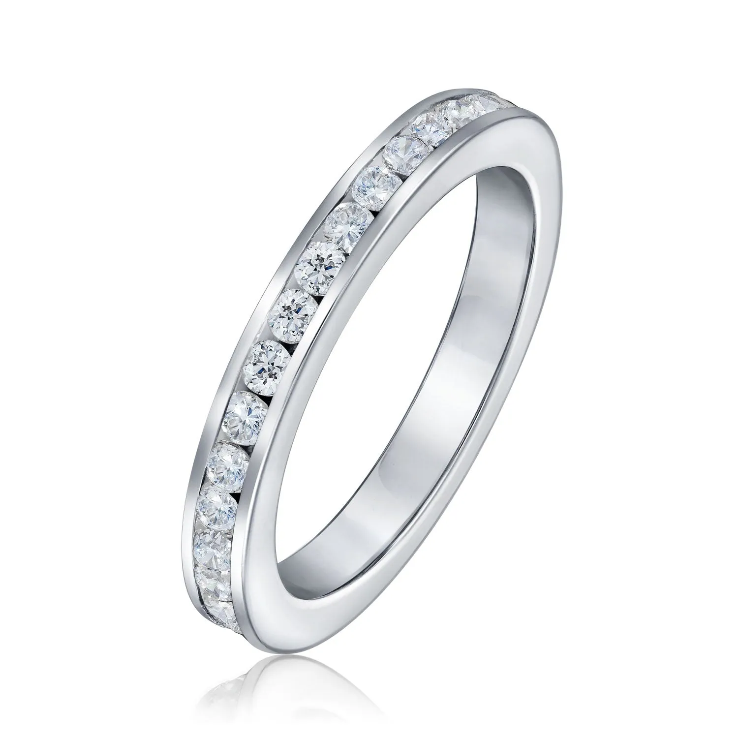 Cubic Zirconia Cocktail Statement Ring in Sterling Silver 12 Birthstone Colors