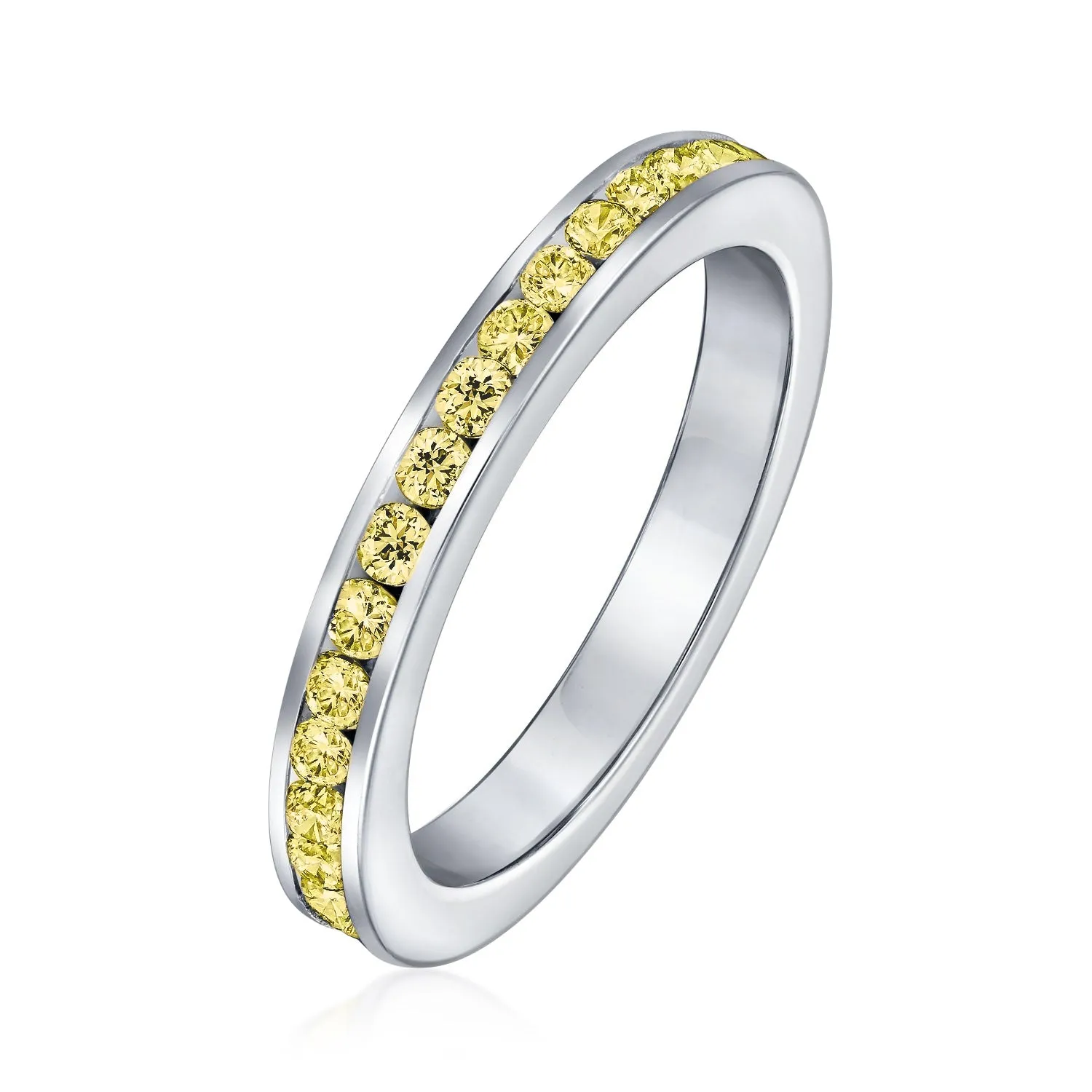 Cubic Zirconia Cocktail Statement Ring in Sterling Silver 12 Birthstone Colors