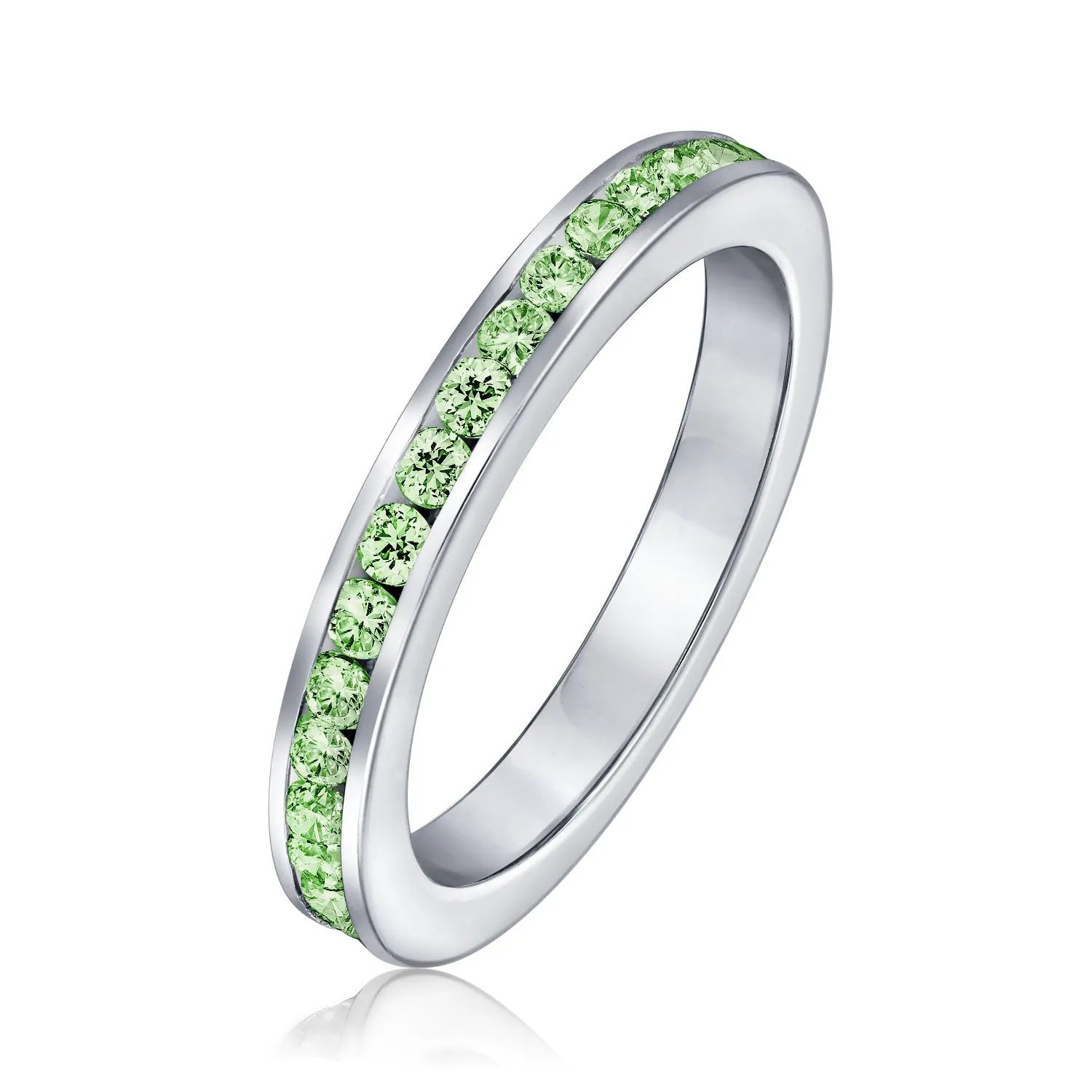 Cubic Zirconia Cocktail Statement Ring in Sterling Silver 12 Birthstone Colors