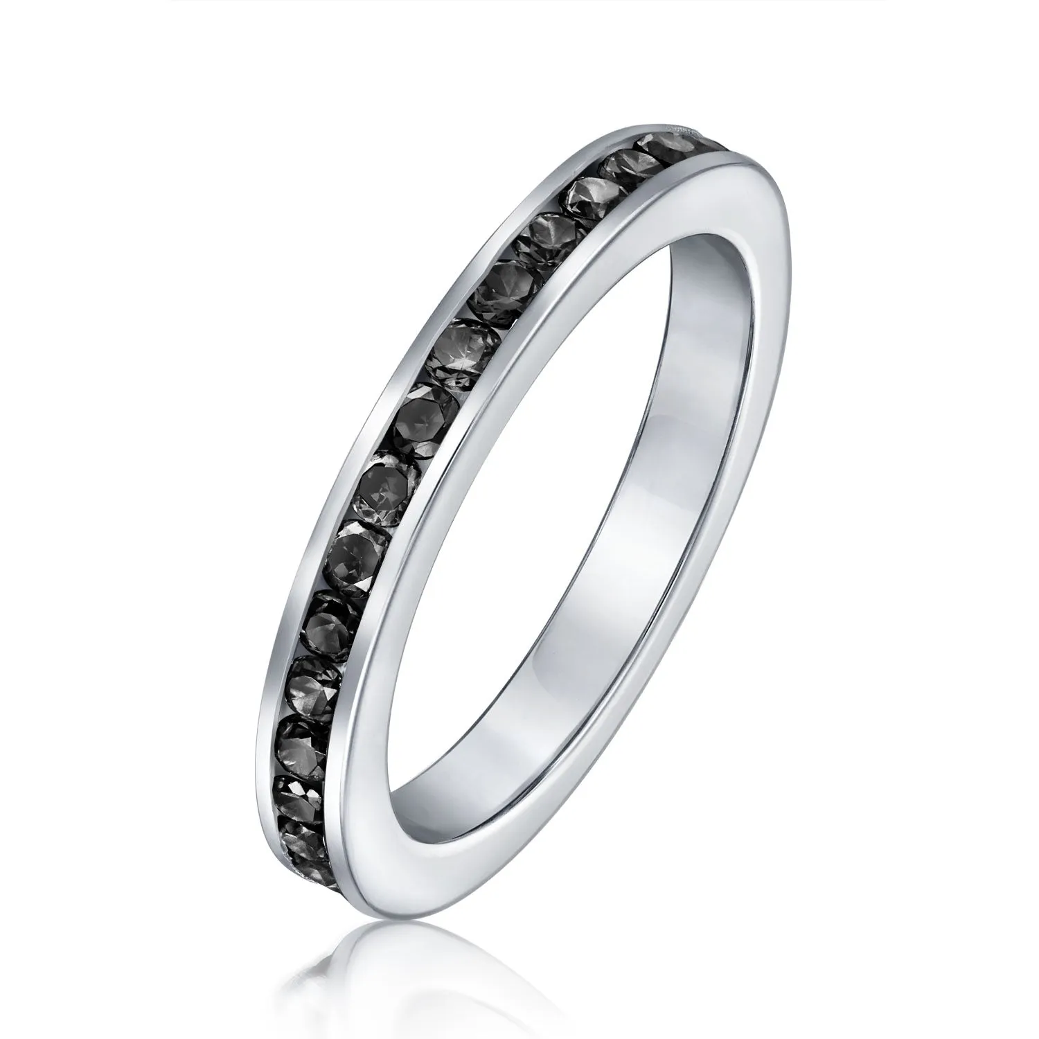 Cubic Zirconia Cocktail Statement Ring in Sterling Silver 12 Birthstone Colors