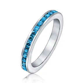 Cubic Zirconia Cocktail Statement Ring in Sterling Silver 12 Birthstone Colors