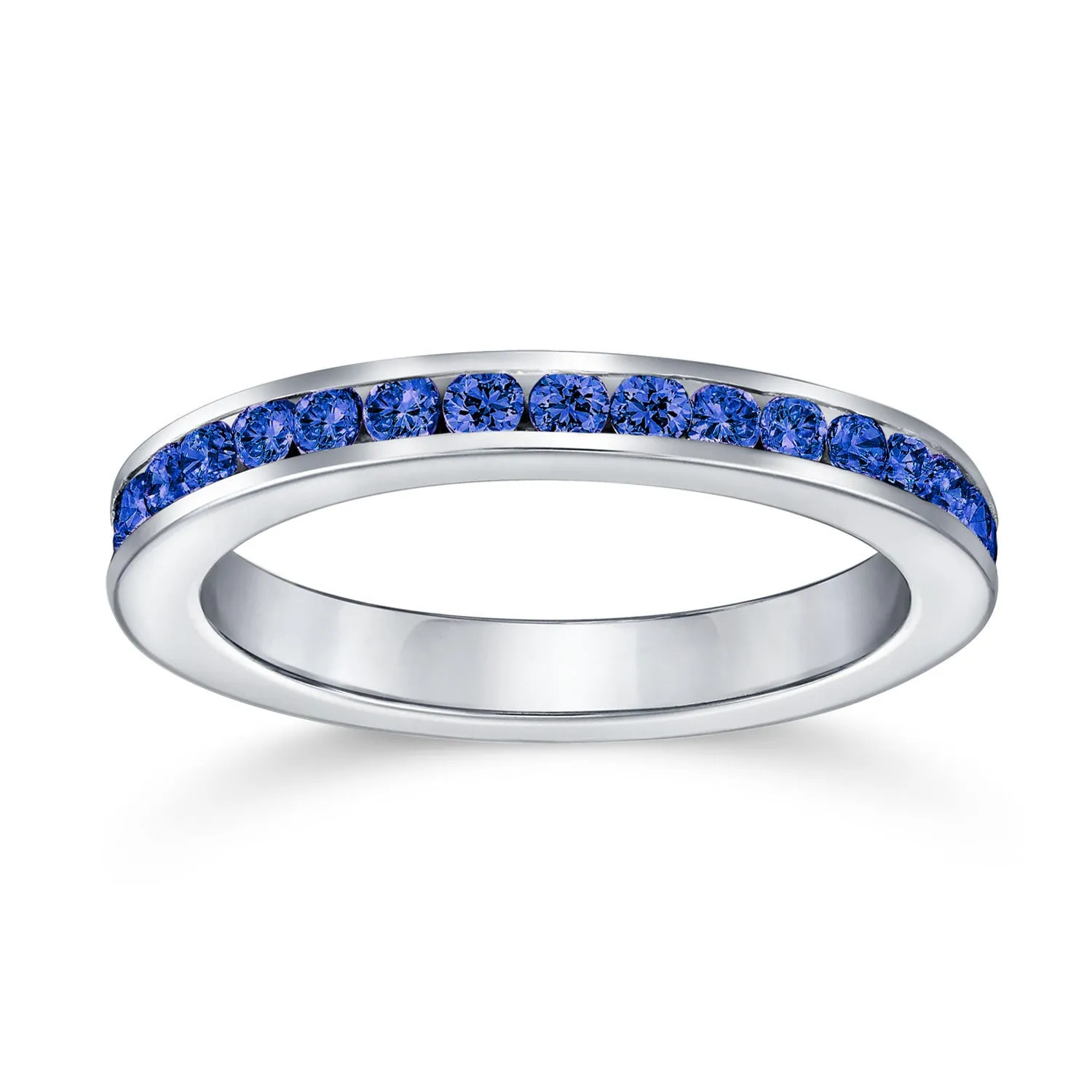 Cubic Zirconia Cocktail Statement Ring in Sterling Silver 12 Birthstone Colors