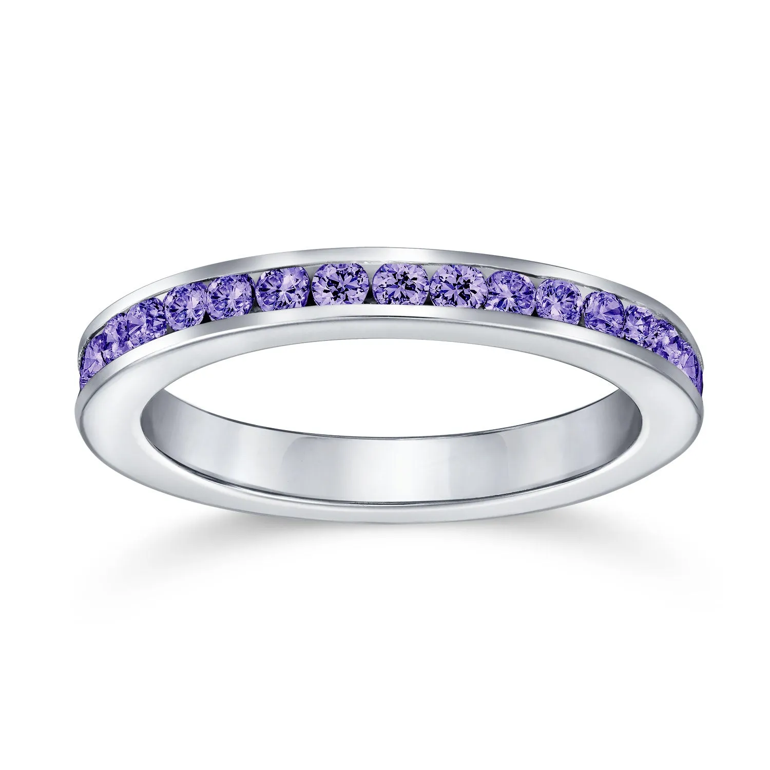 Cubic Zirconia Cocktail Statement Ring in Sterling Silver 12 Birthstone Colors
