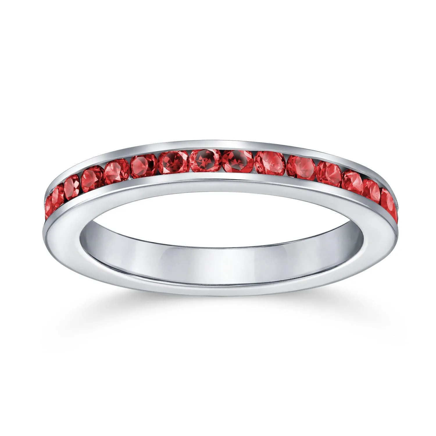 Cubic Zirconia Cocktail Statement Ring in Sterling Silver 12 Birthstone Colors