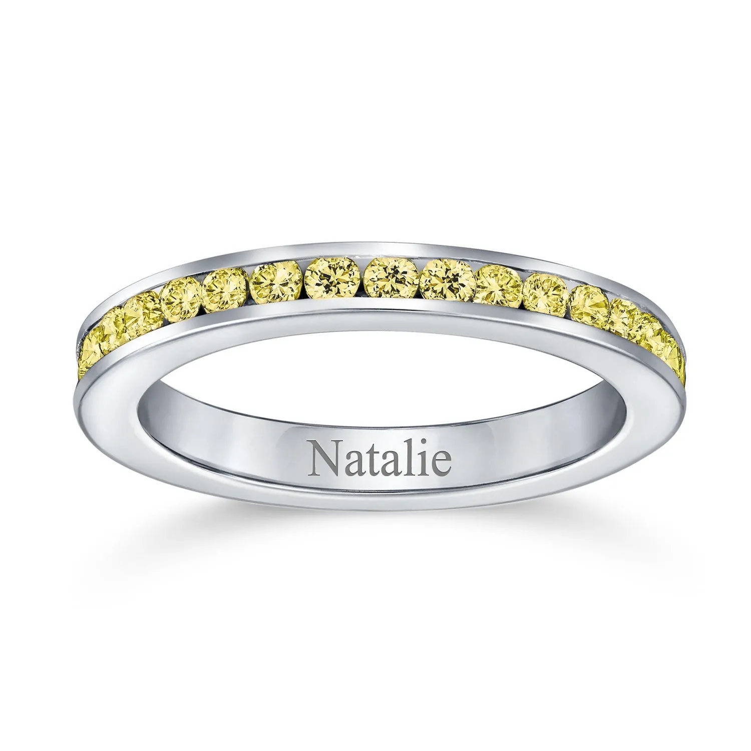 Cubic Zirconia Cocktail Statement Ring in Sterling Silver 12 Birthstone Colors