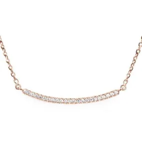 Curve Diamond Bar Necklace
