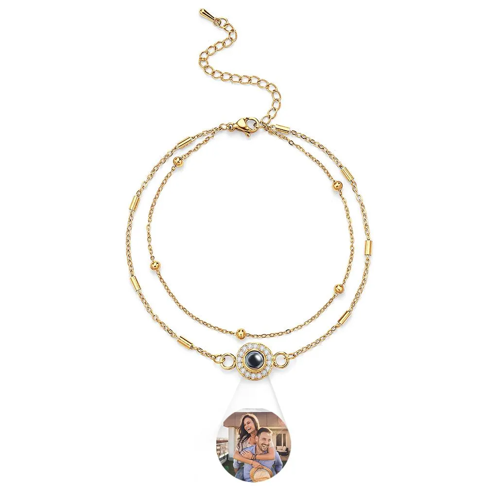Custom Projection Bracelet Double Layer Diamond Grace Gift