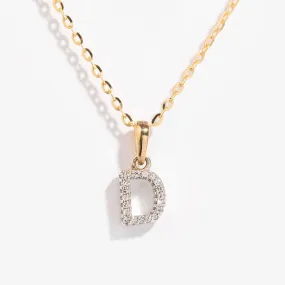 Diamond - D - Necklace | 9ct Gold