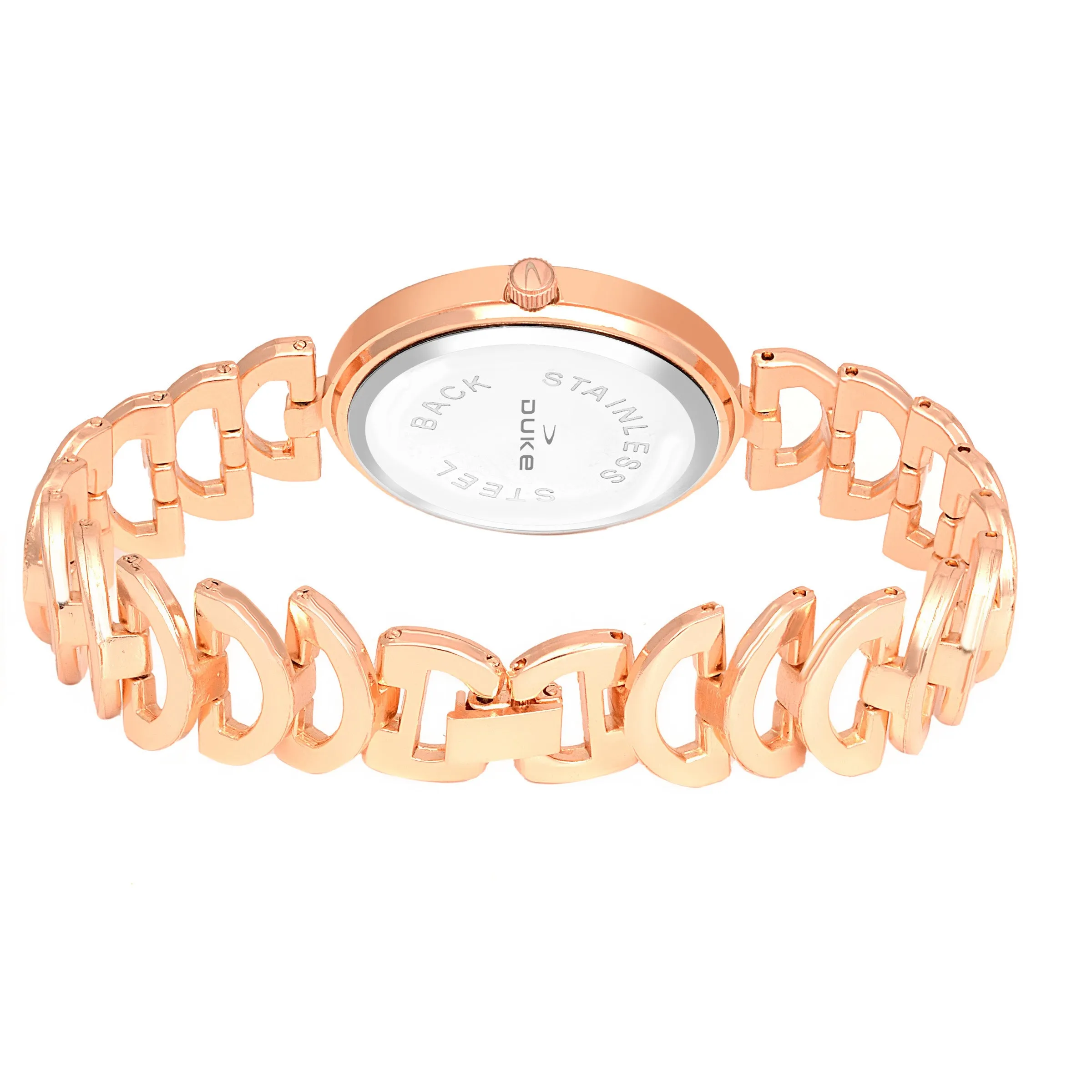 Duke Formal Analogue Women Watch Rose Gold Dial Rose Gold Colored Strap (DK7005RW02C)