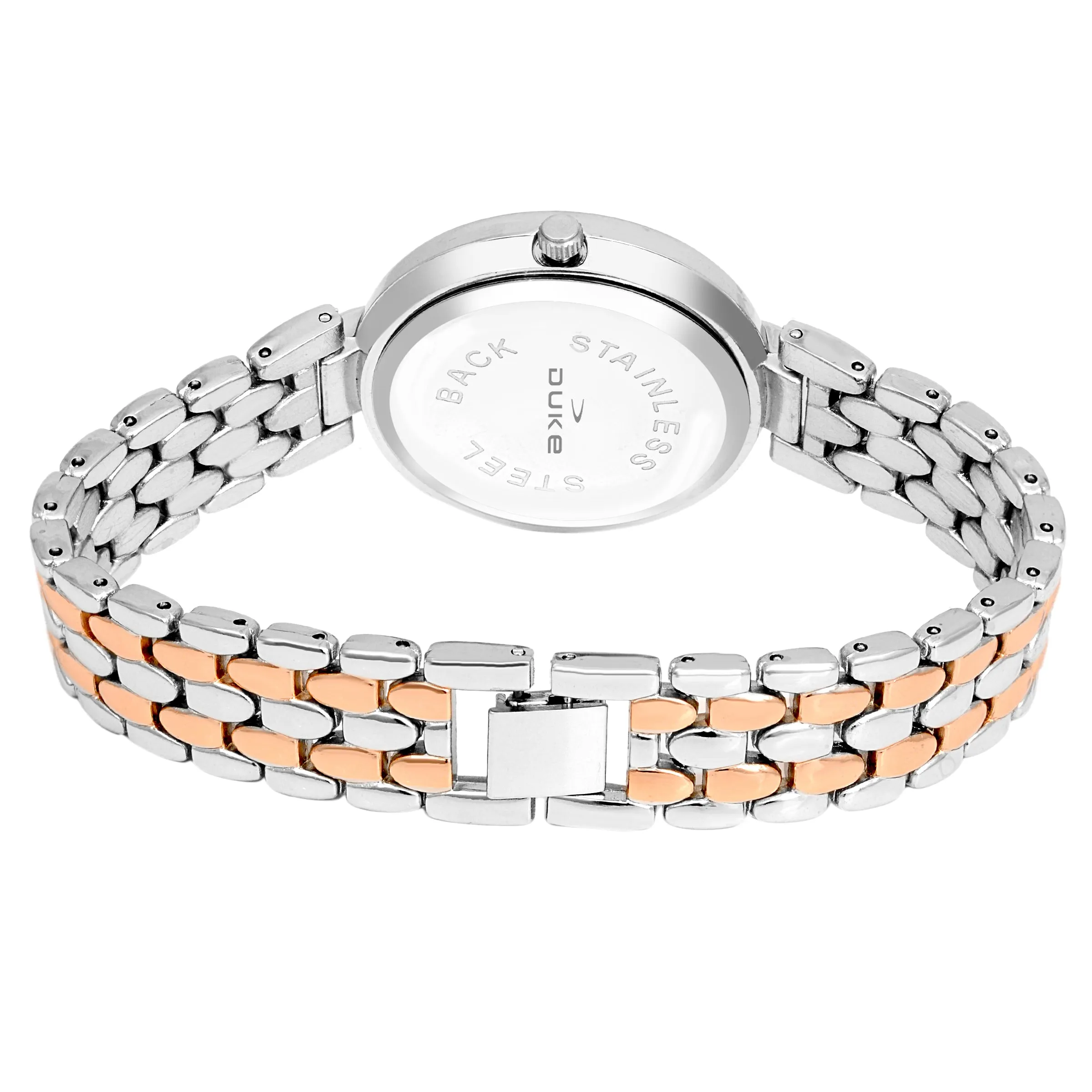Duke Women Metal Strap Analog Silver Wrist Watch (DK7010RW02C)