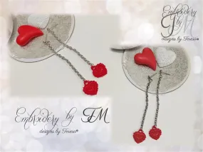 Earrings heart No.4/4x4 hoop