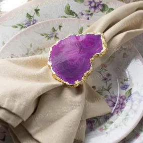 Elegant Agate Napkin Rings