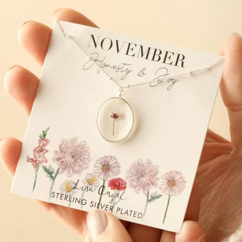 Elegant Birth Flower Necklace