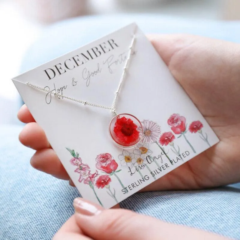 Elegant Birth Flower Necklace
