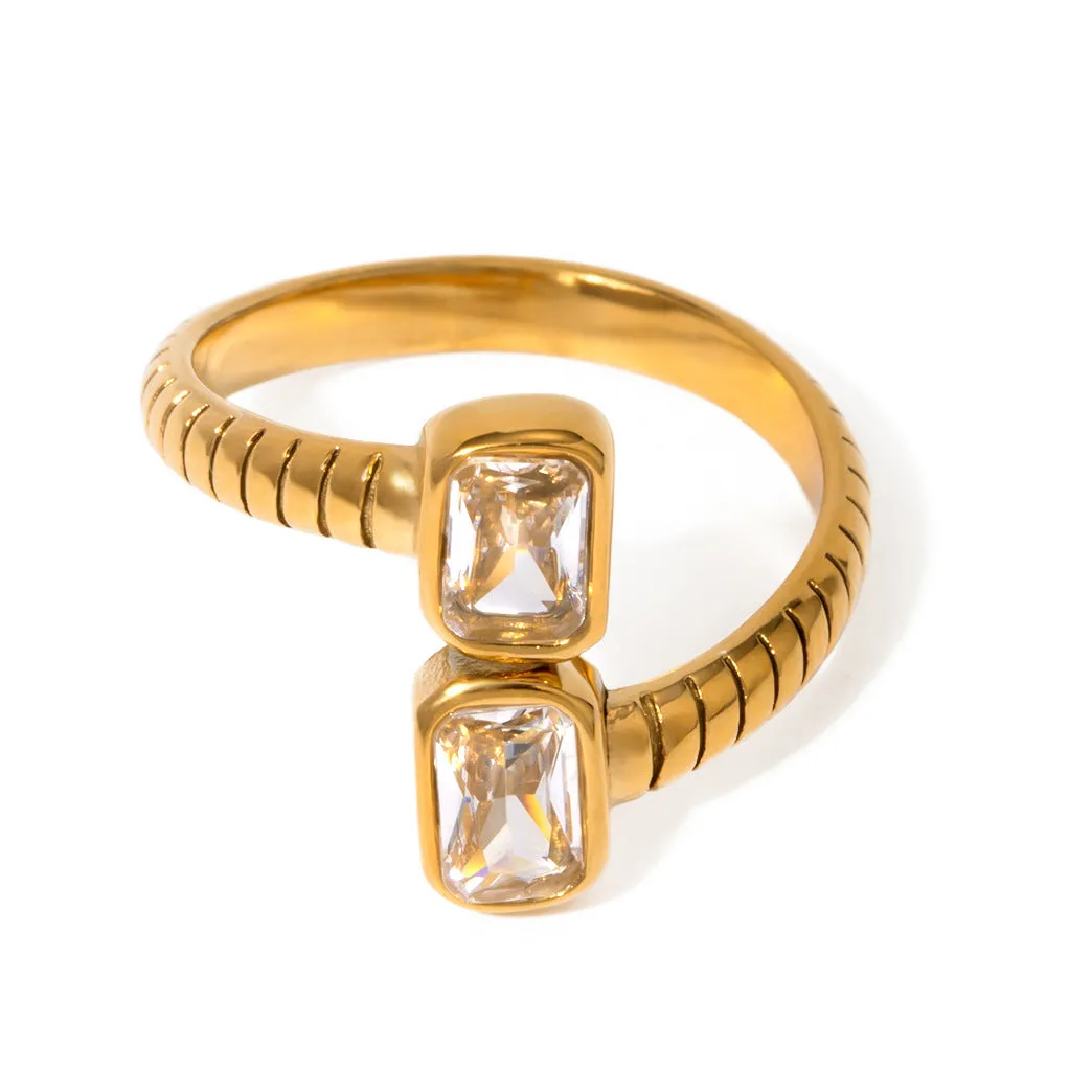 Elegant Stainless Steel Electroplating Rings