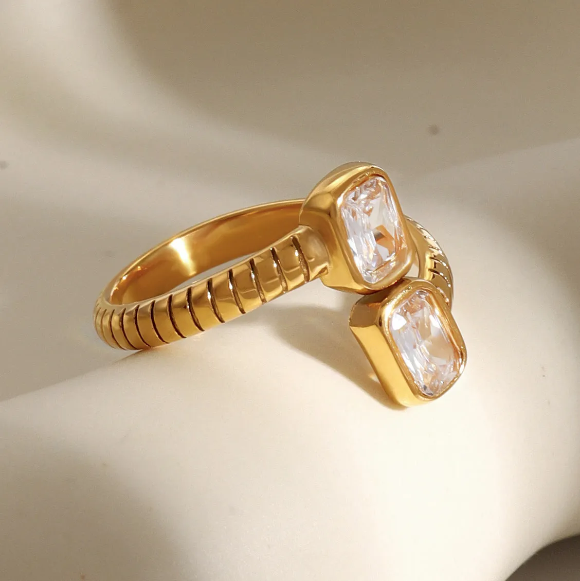 Elegant Stainless Steel Electroplating Rings